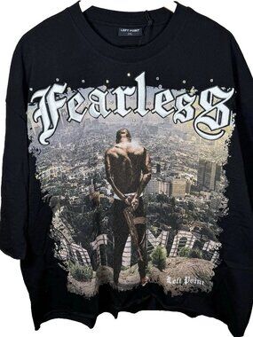 Left Point "Fearless" Rhinestone Graphic T-Shirt Size 2XL